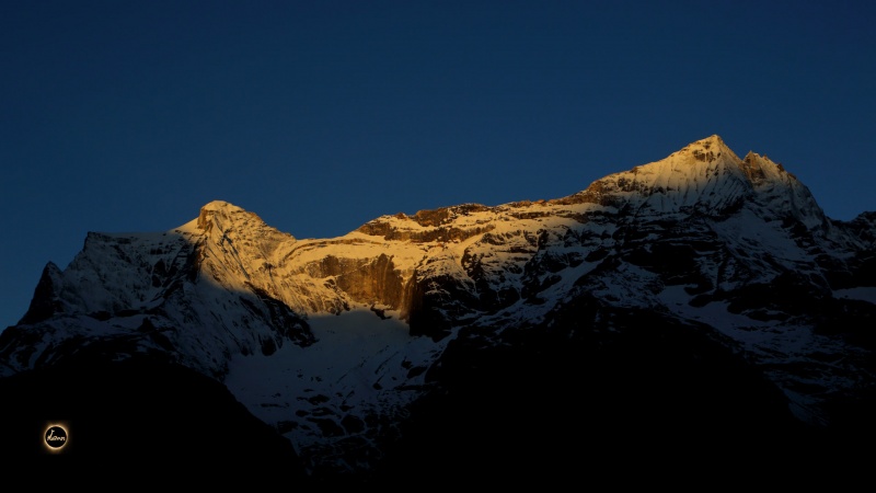 Mount Kongde Ri in Early Morning Golden Light