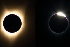 Panorama of progression of Total Solar Eclipse